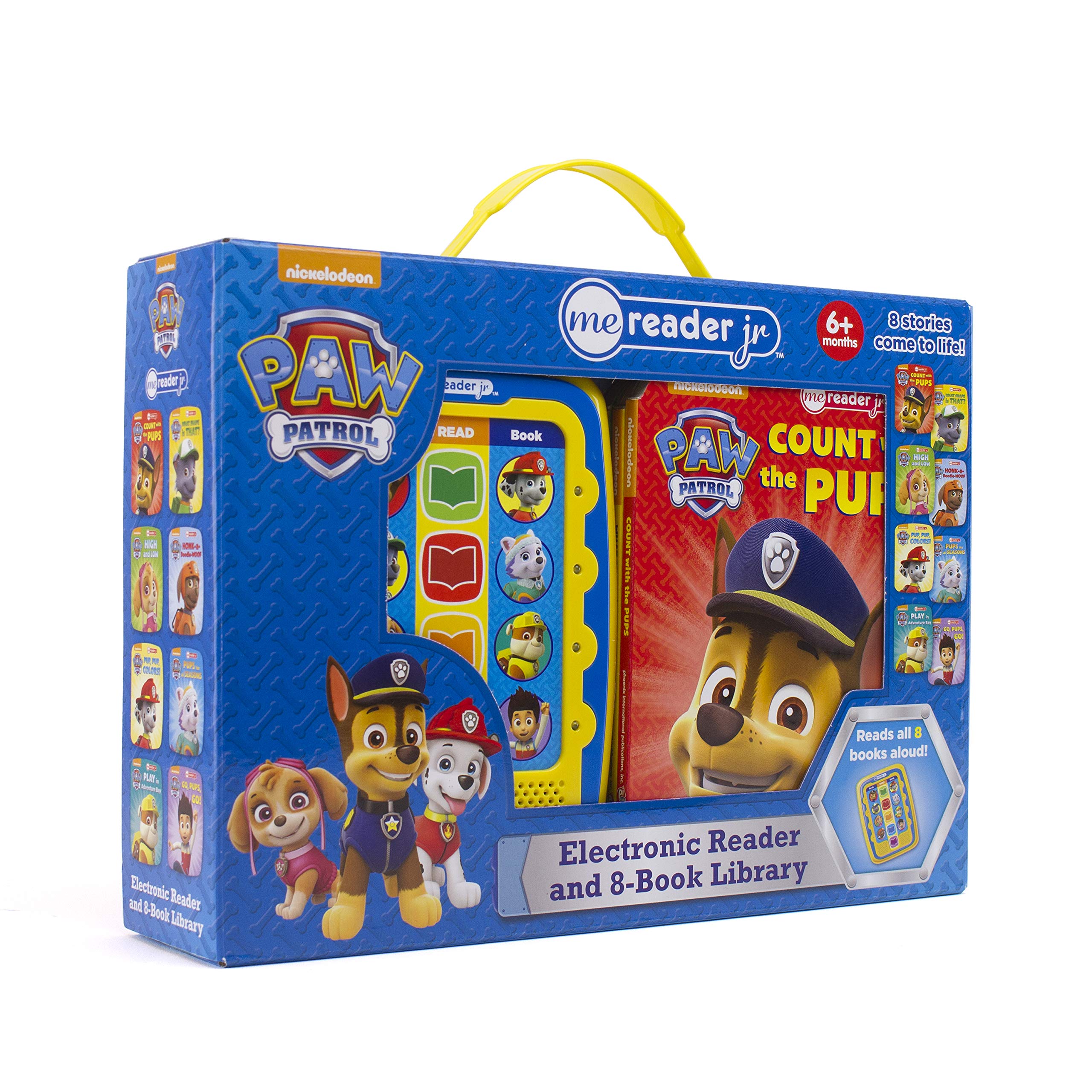 PAW Patrol Electronic Me Reader Jr and 8 Look and Find Sound Book Library